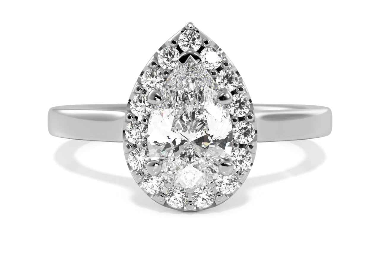 The Ivy / 2.05 CTW Pear Lab Diamonds