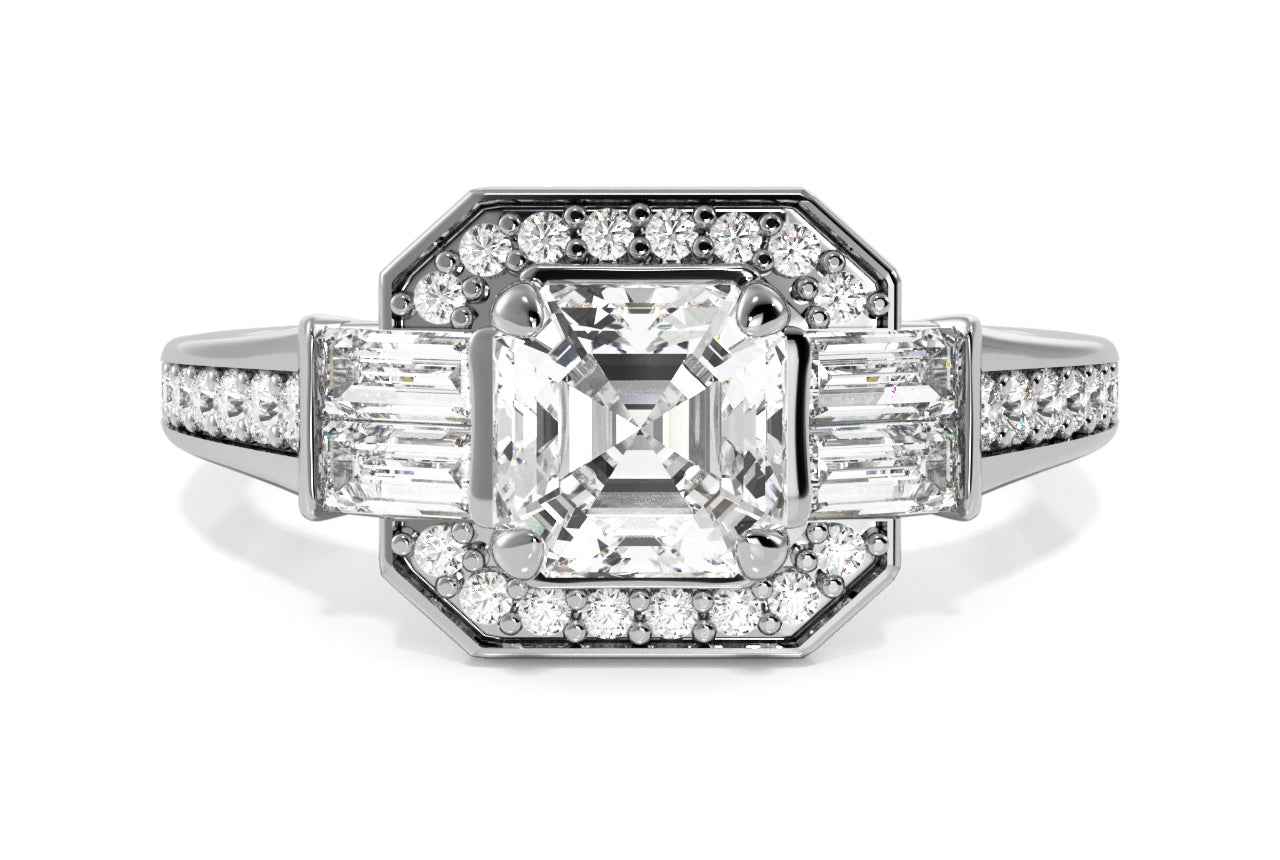 The Ada / 2.42 CTW Asscher Lab Diamonds
