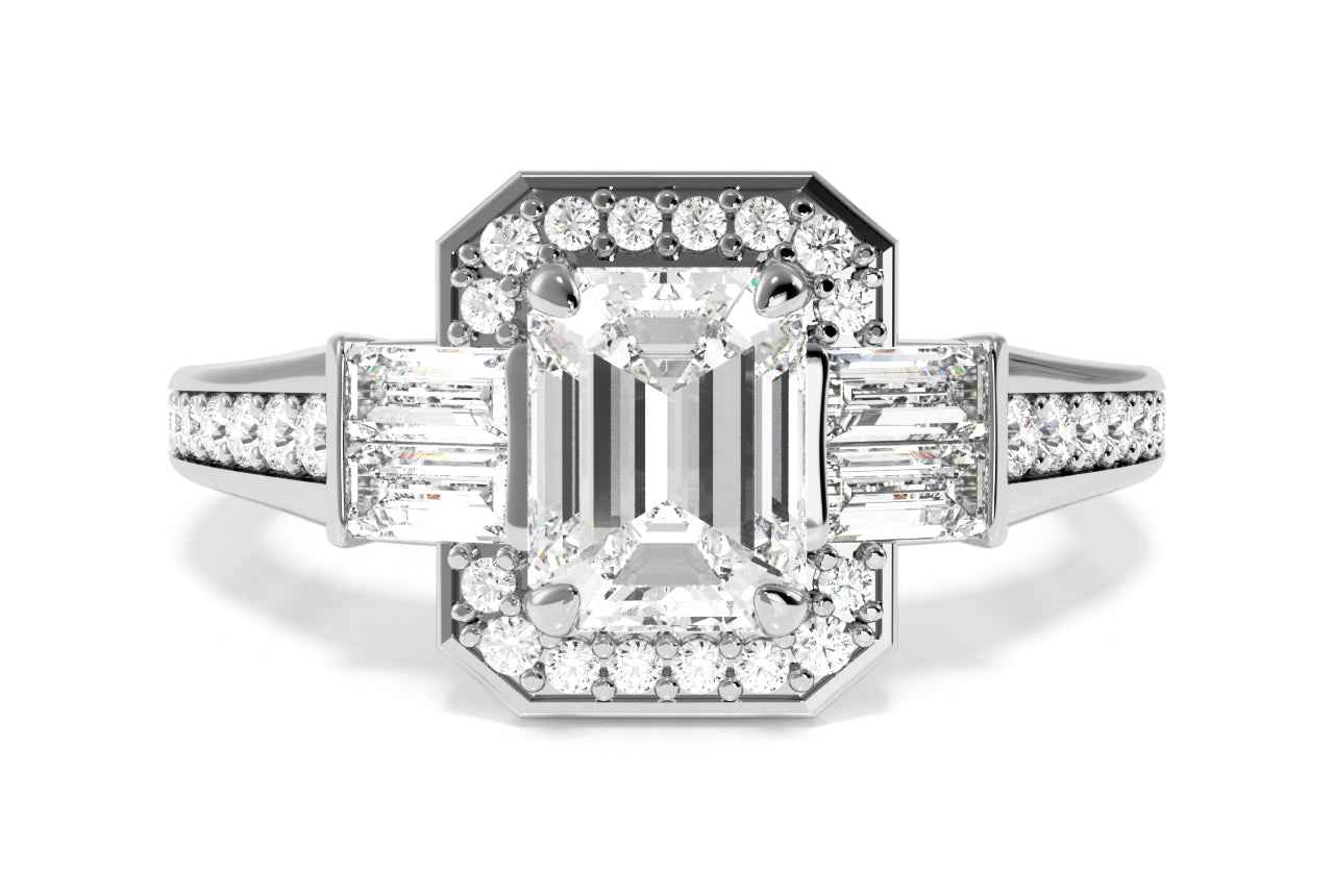 The Ada / 3.01 CTW Emerald Lab Diamonds