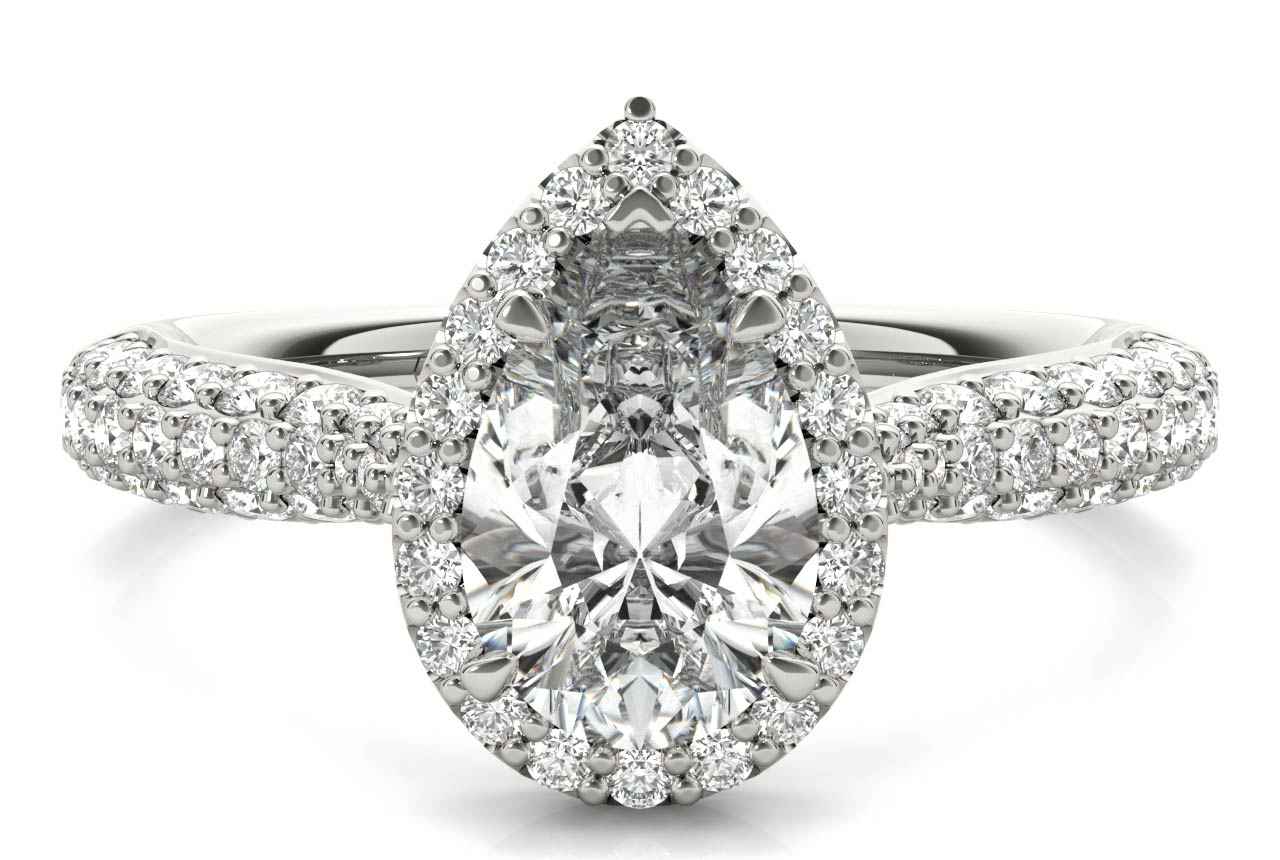 The Leilani / 2.05 CTW Pear Lab Diamonds