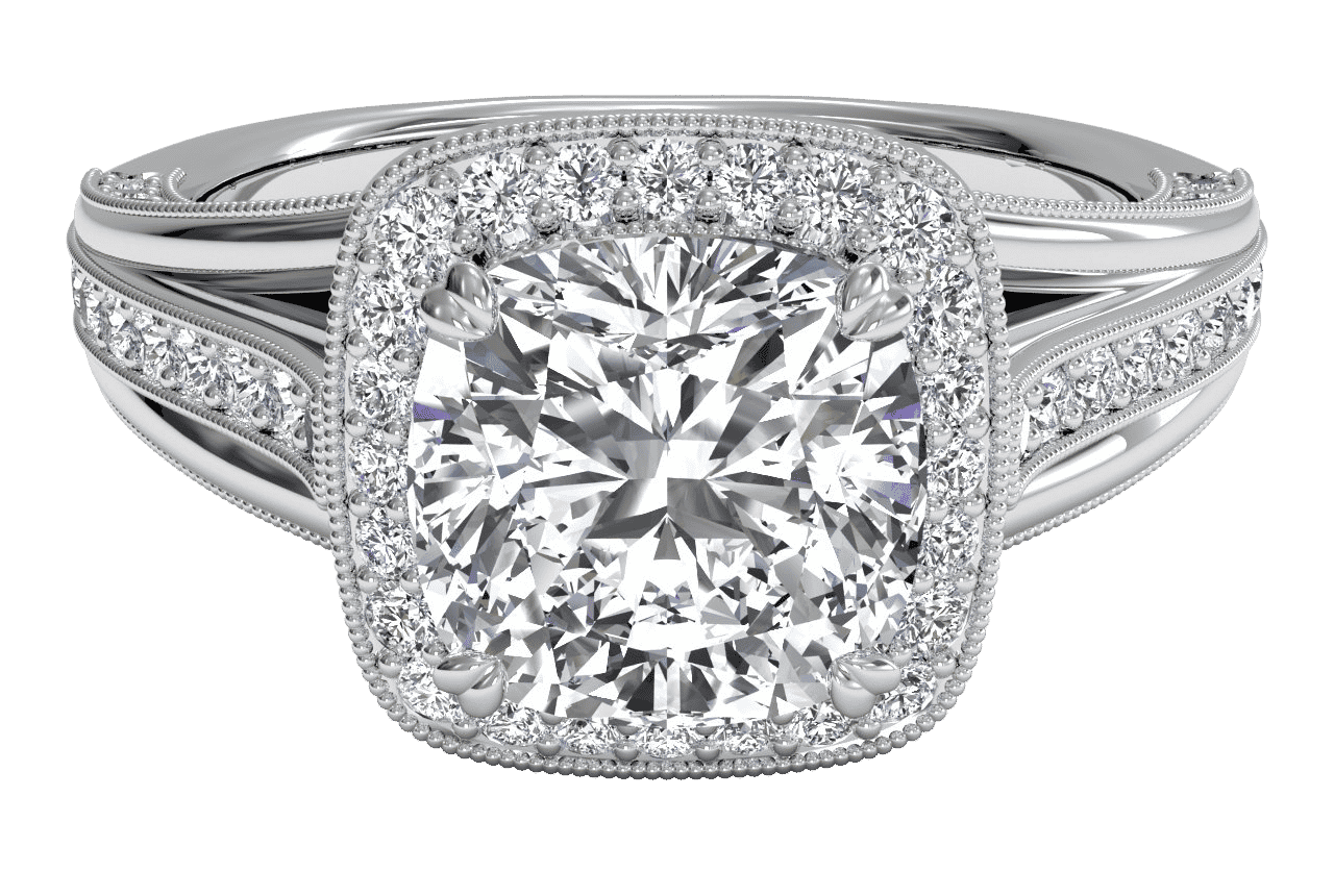 The Cecile / 2.01 CTW Cushion Lab Diamonds