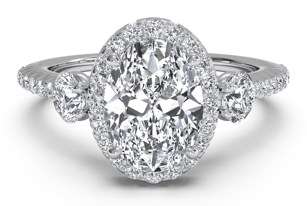 The Lina / 1.6 CTW Oval Lab Diamonds