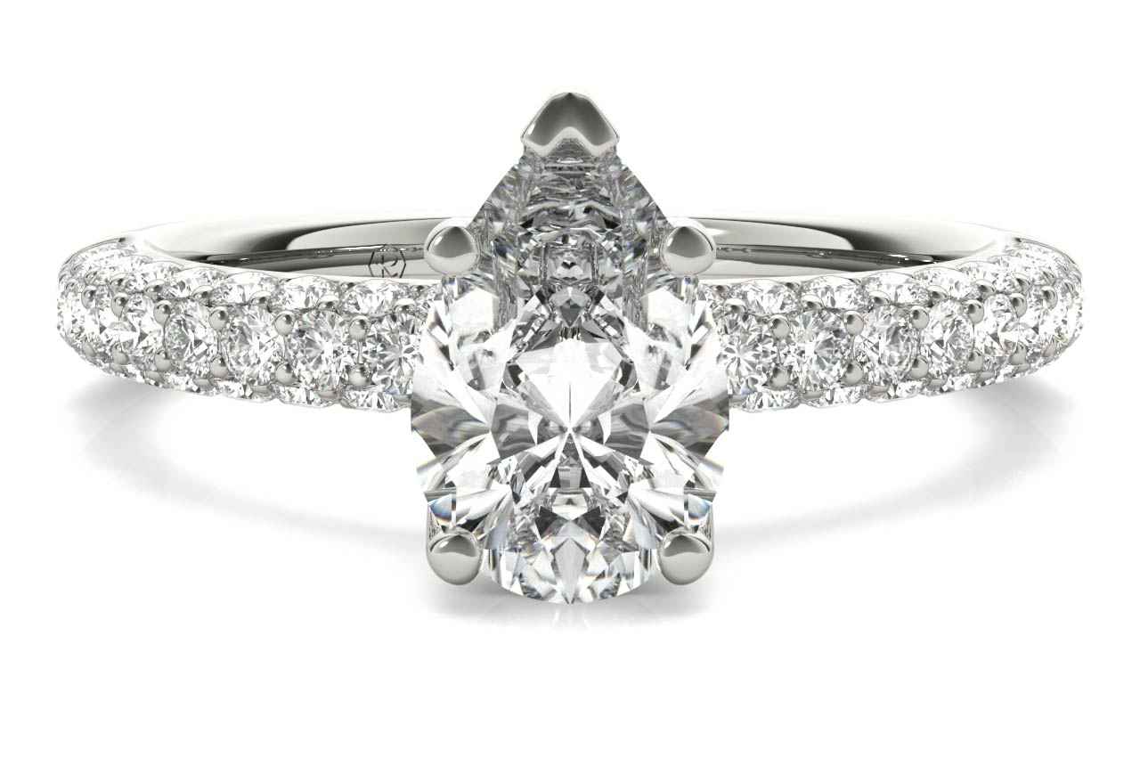 The Calypso / 0.86 CTW Pear Lab Diamonds