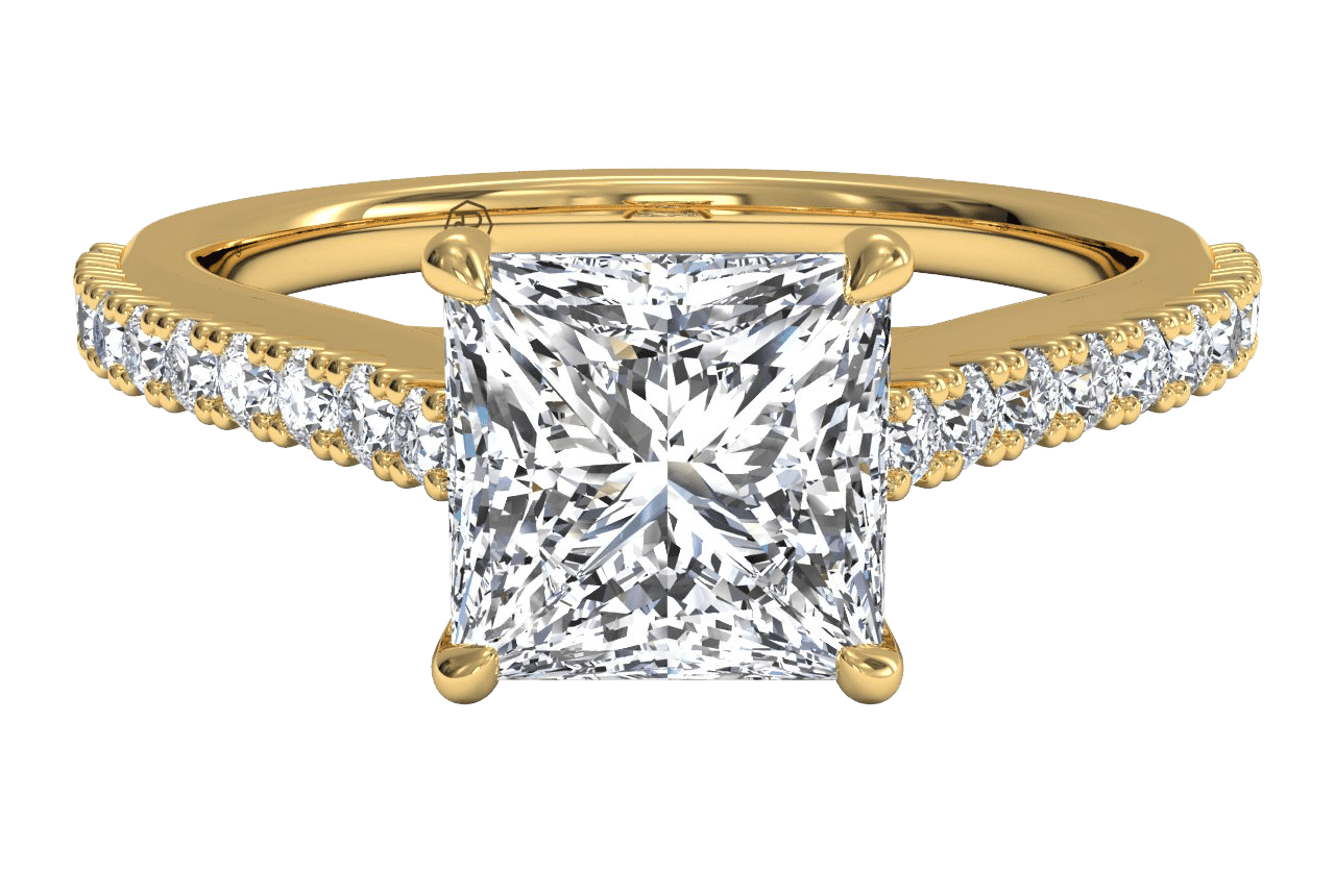 The Rose / 1.83 CTW Princess Lab Diamonds