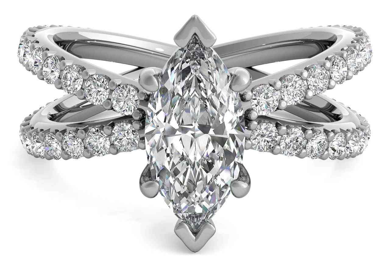 The Nora / 3.21 CTW Marquise Lab Diamonds