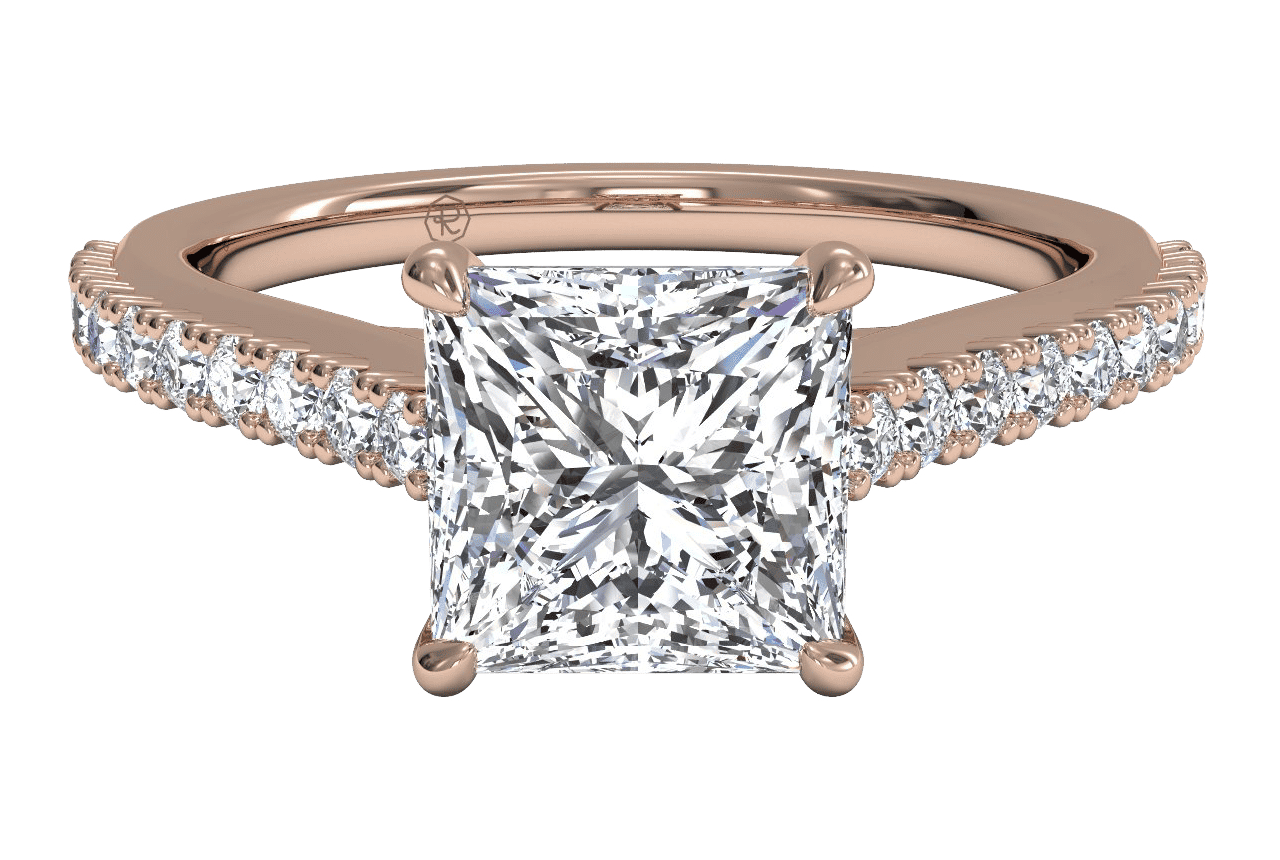 The Rose / 1.83 CTW Princess Lab Diamonds