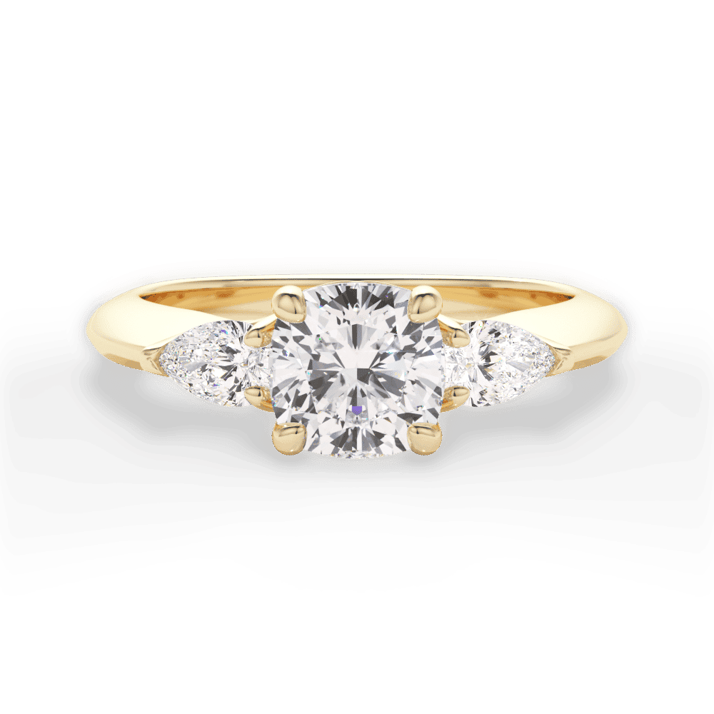 14kt Yellow Gold/18kt Yellow Gold/cushion/top
