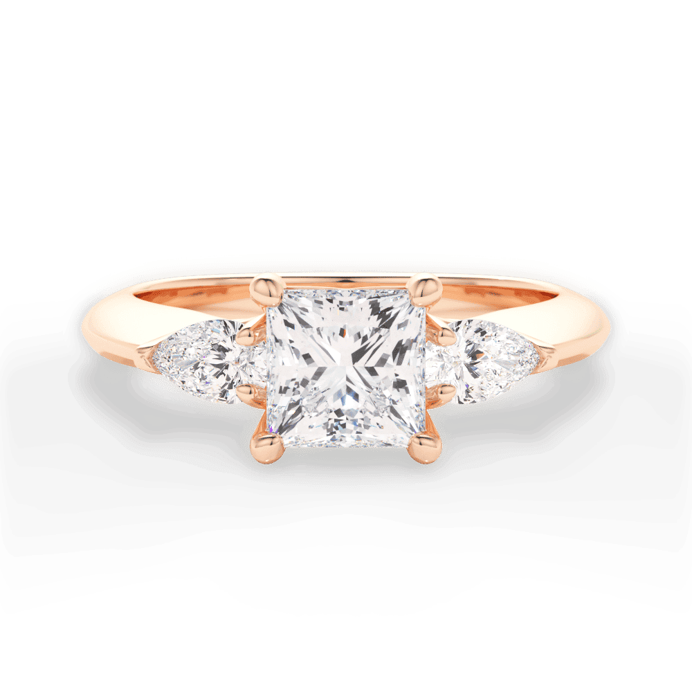 14kt Rose Gold/18kt Rose Gold/princess/top