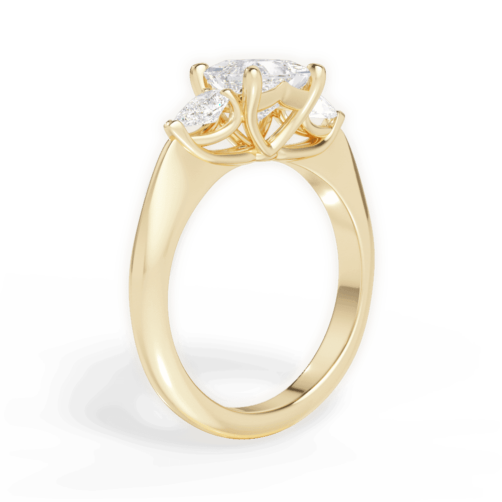 14kt Yellow Gold/18kt Yellow Gold/princess/front