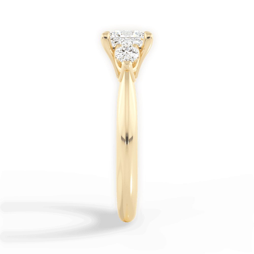 14kt Yellow Gold/18kt Yellow Gold/princess/side