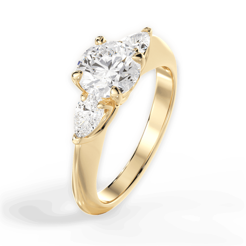 14kt Yellow Gold/18kt Yellow Gold/round/perspective