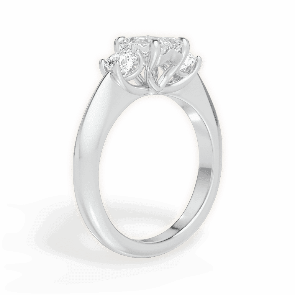 14kt White Gold/18kt White Gold/Platinum/emerald/front