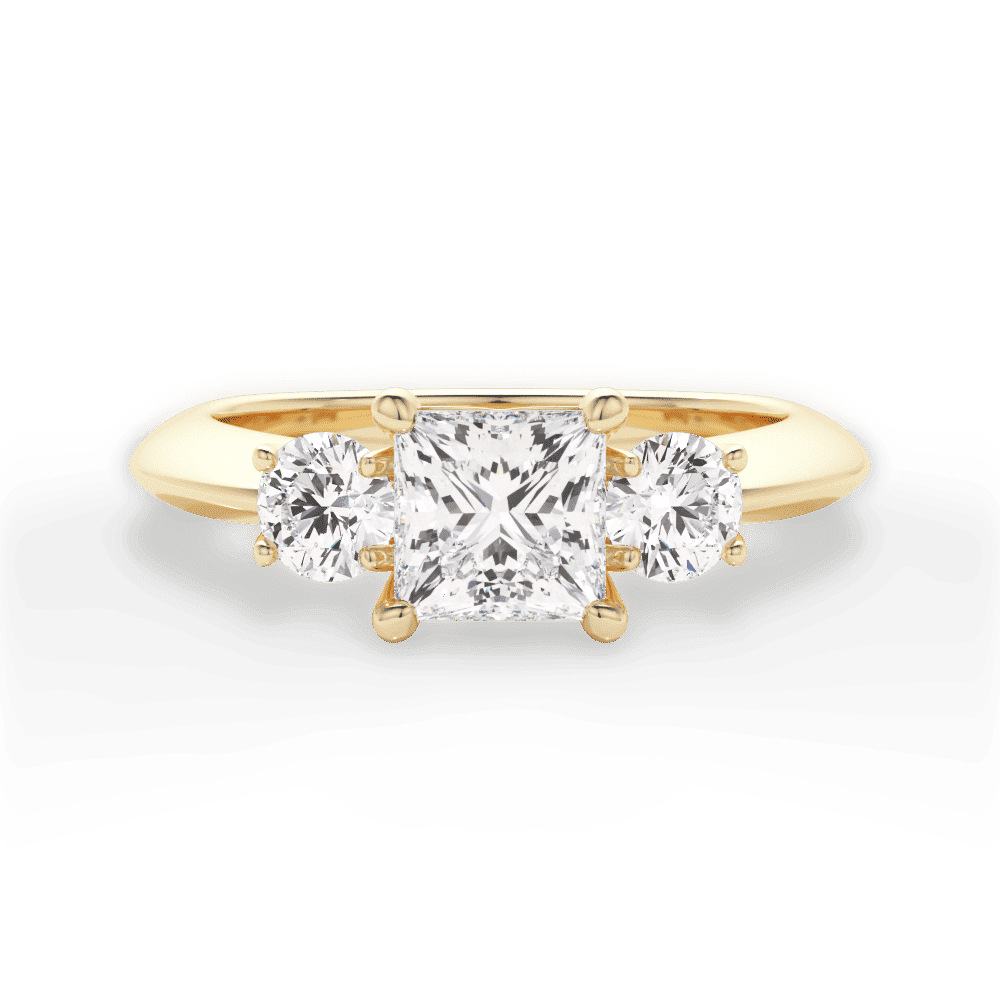 14kt Yellow Gold/18kt Yellow Gold/princess/top