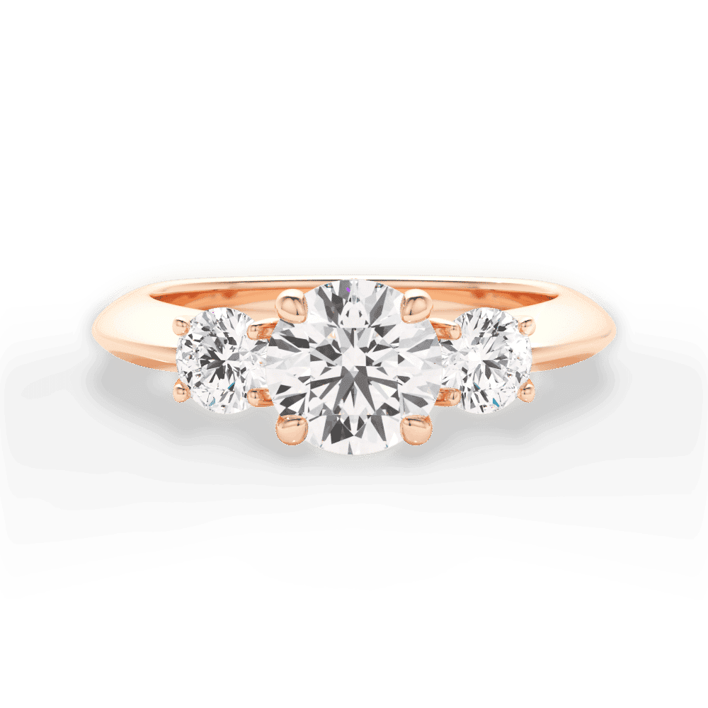 14kt Rose Gold/18kt Rose Gold/round/top