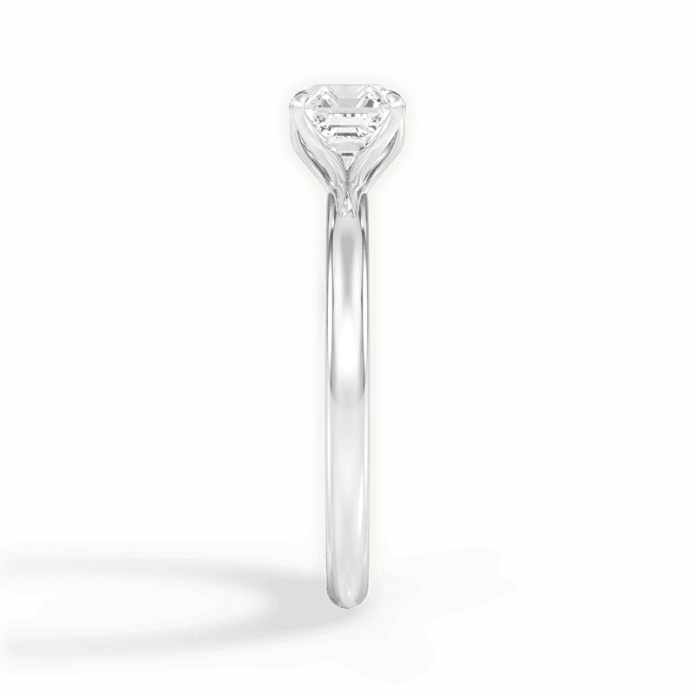 14kt White Gold/18kt White Gold/Platinum/asscher/side