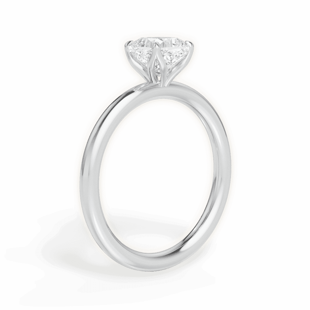 14kt White Gold/18kt White Gold/Platinum/cushion/front