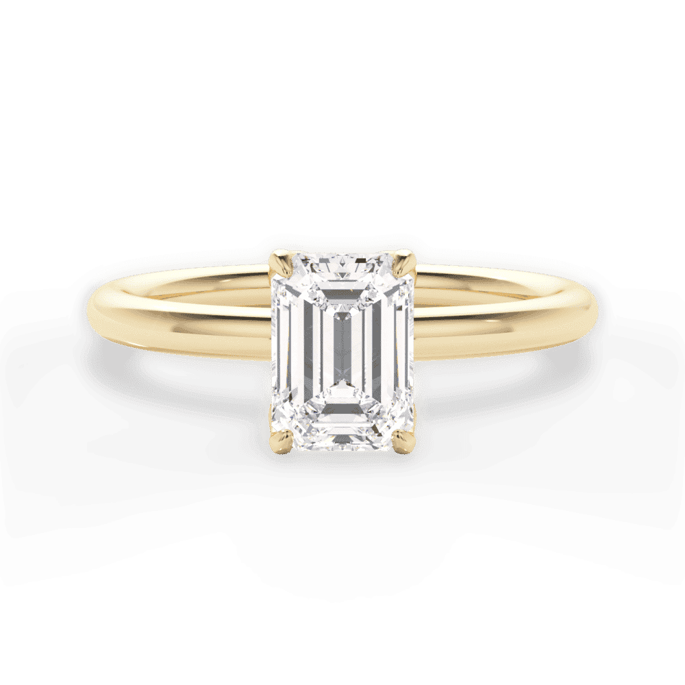 14kt Yellow Gold/18kt Yellow Gold/emerald/top