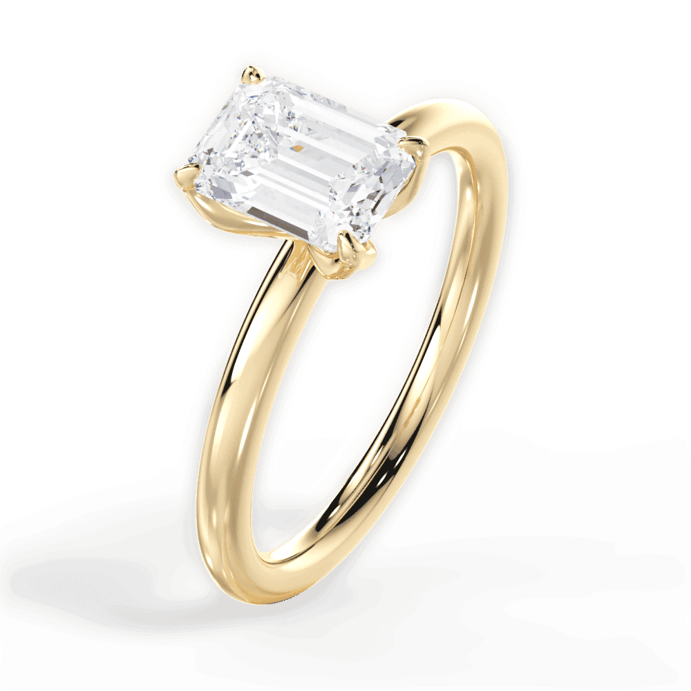 14kt Yellow Gold/18kt Yellow Gold/emerald/perspective