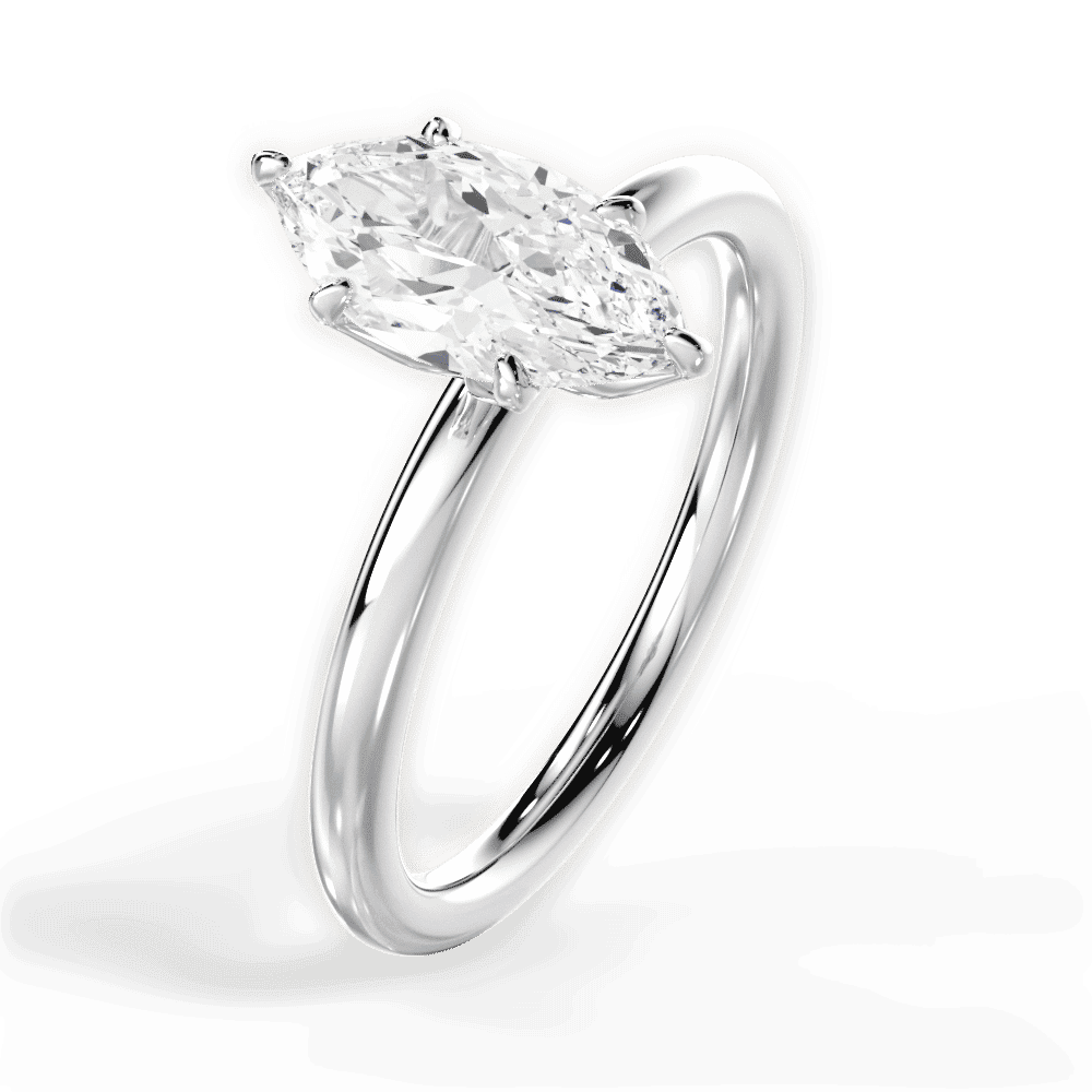 14kt White Gold/18kt White Gold/Platinum/marquise/perspective