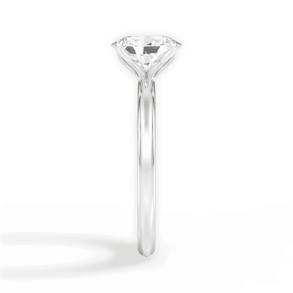 14kt White Gold/18kt White Gold/Platinum/oval/side