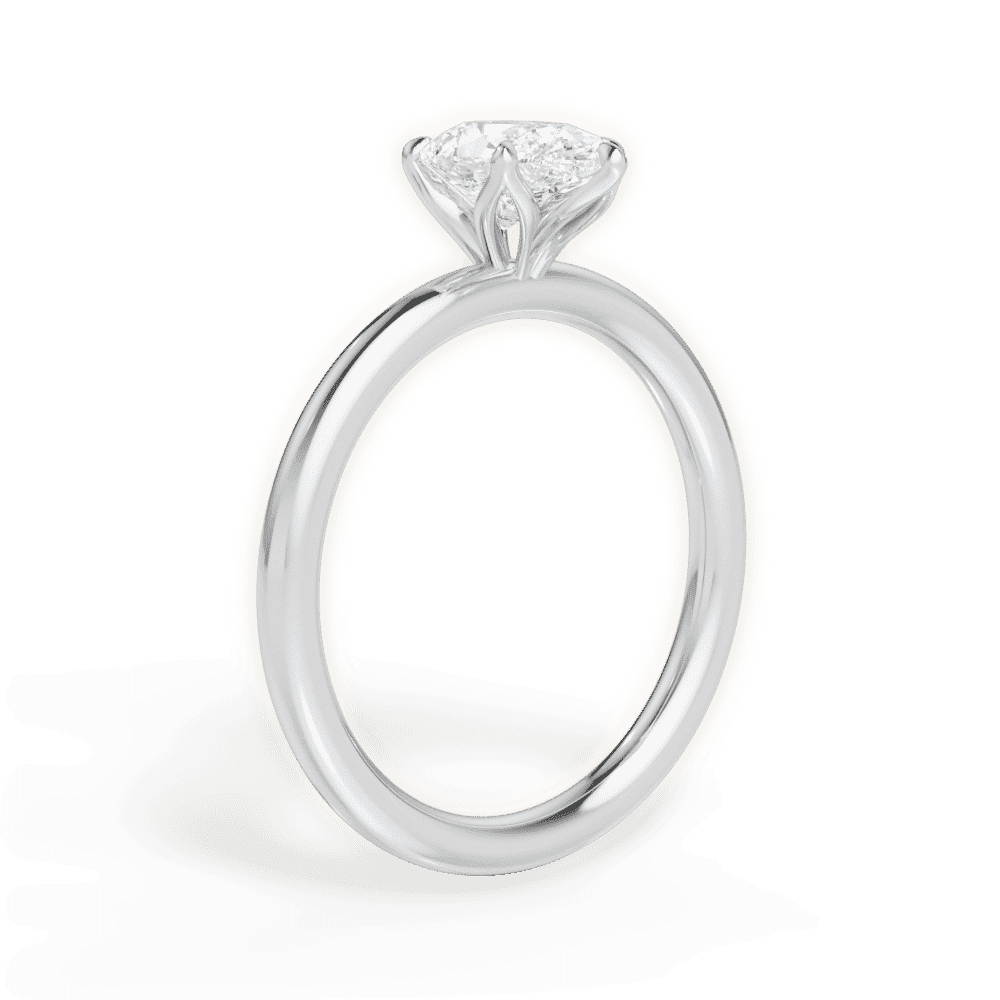 14kt White Gold/18kt White Gold/Platinum/pear/front