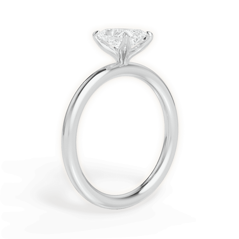 14kt White Gold/18kt White Gold/Platinum/radiant/front
