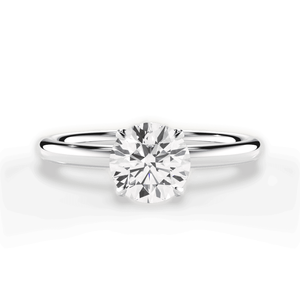 14kt White Gold/18kt White Gold/Platinum/round/top