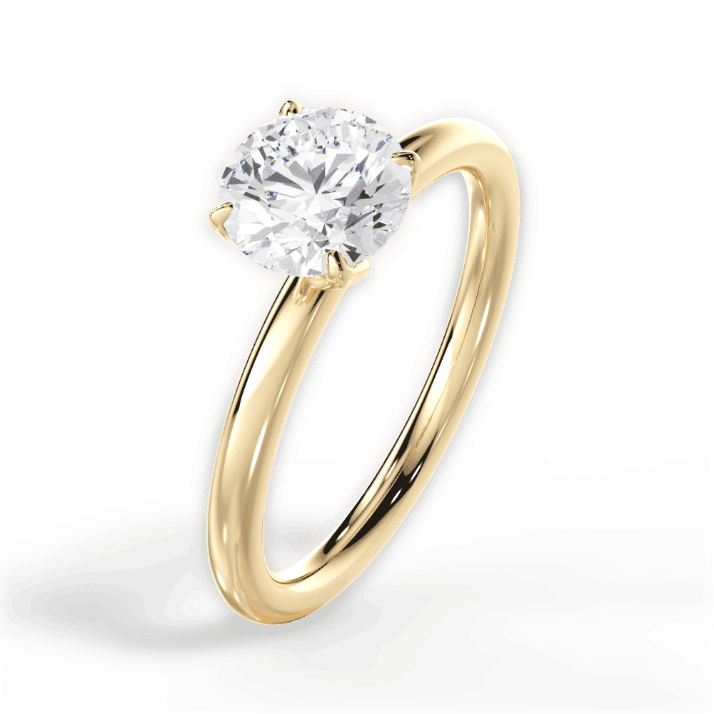 14kt Yellow Gold/18kt Yellow Gold/round/perspective
