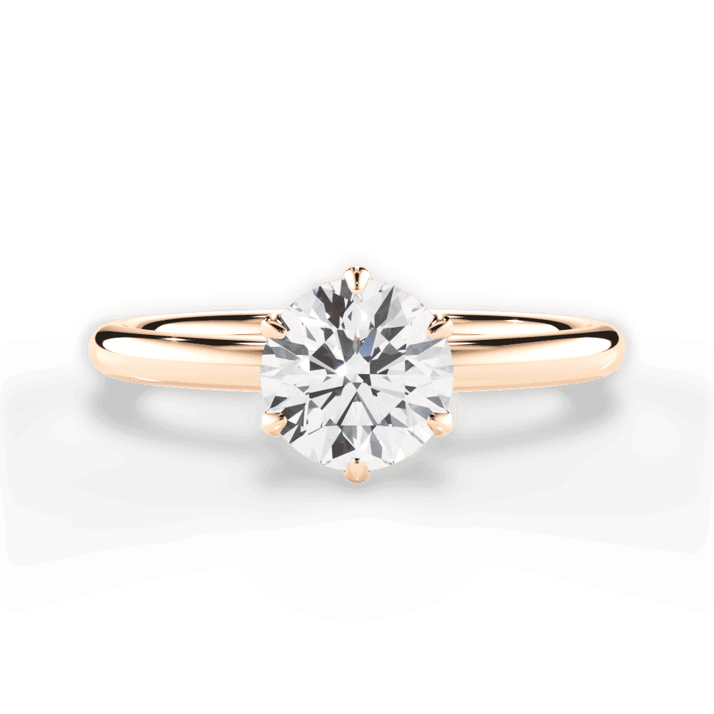 14kt Rose Gold/18kt Rose Gold/round/top