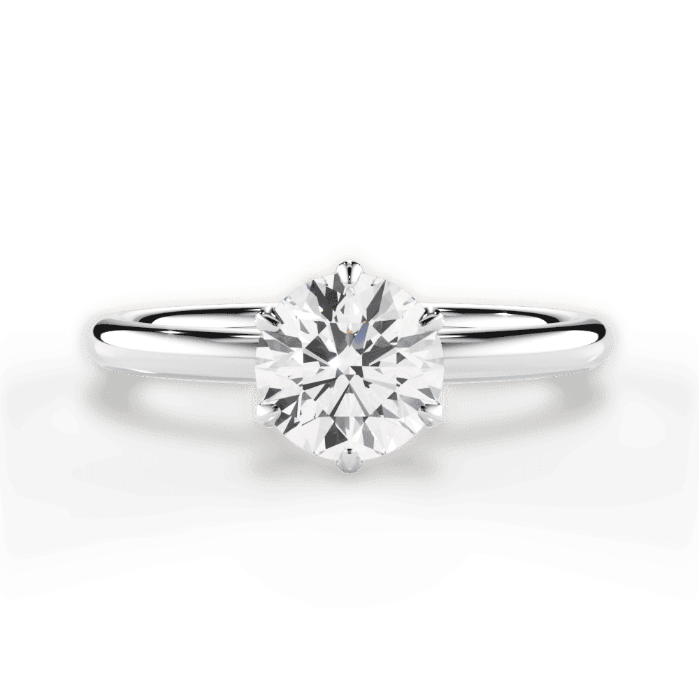 14kt White Gold/18kt White Gold/Platinum/round/top