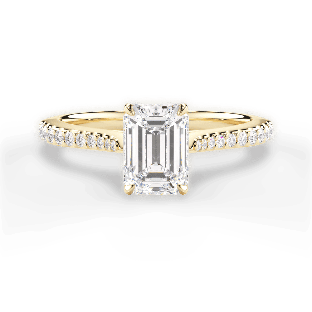 14kt Yellow Gold/18kt Yellow Gold/emerald/top