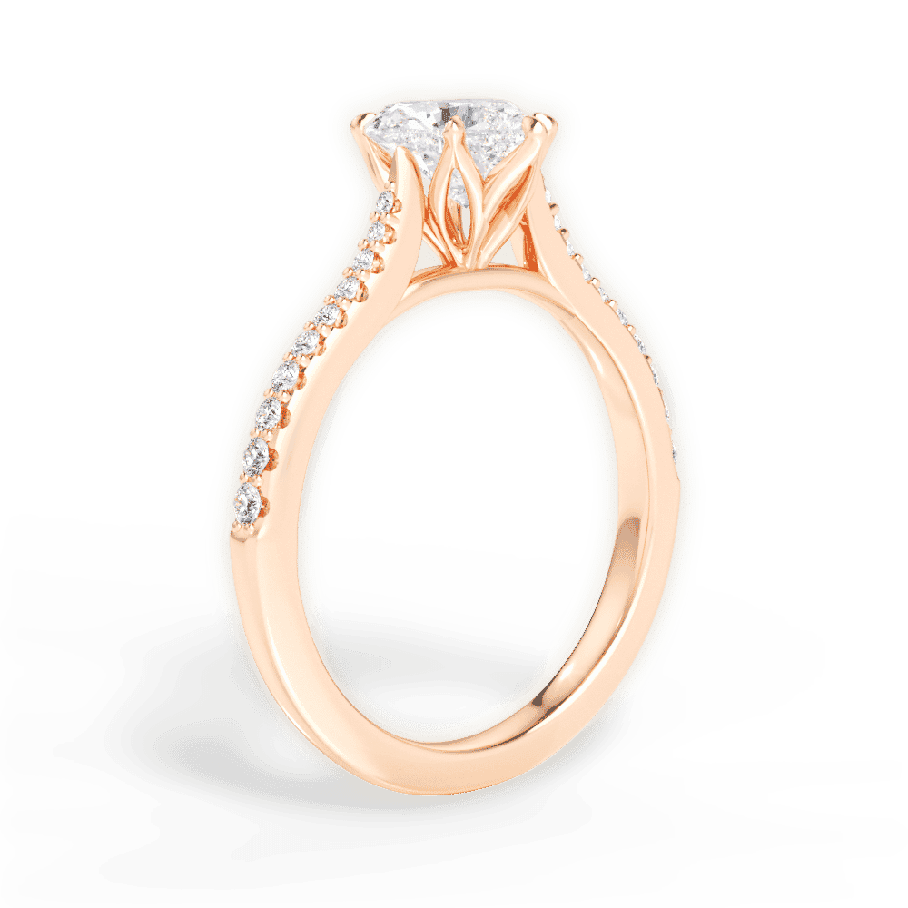 14kt Rose Gold/18kt Rose Gold/heart/front