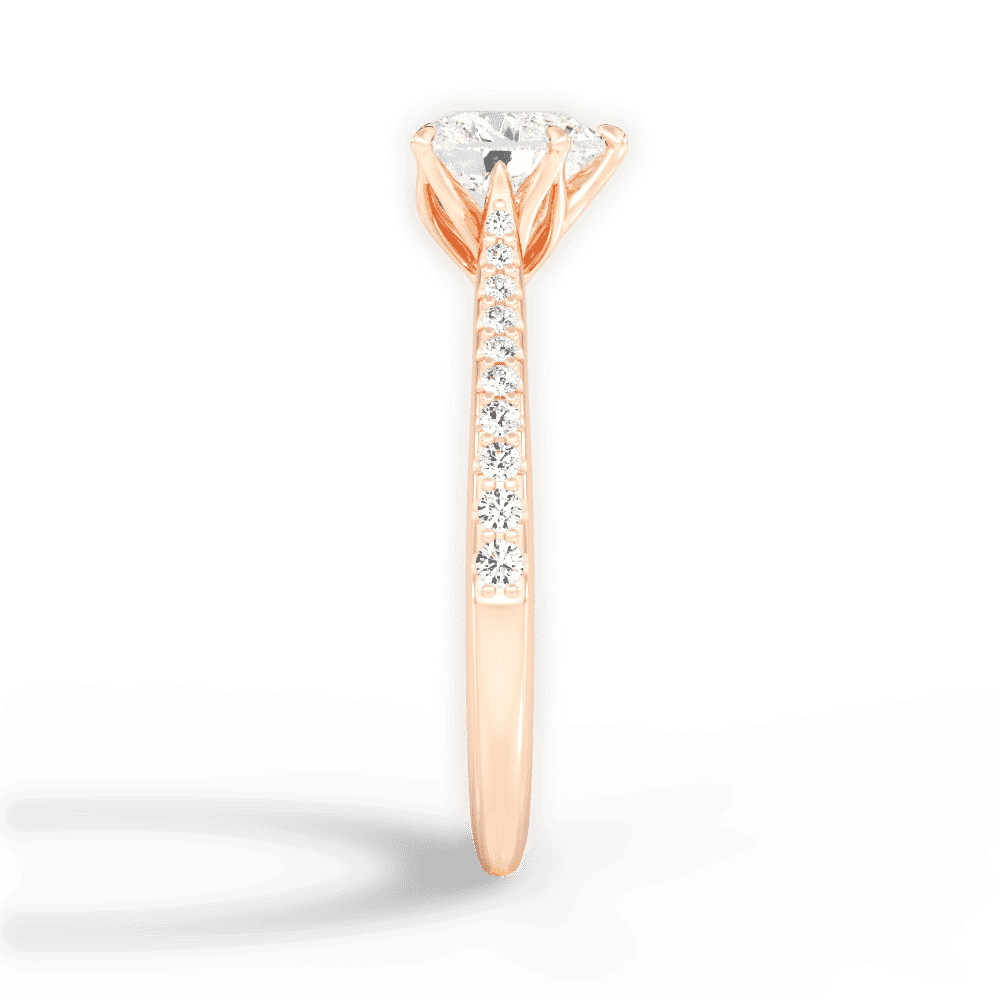 14kt Rose Gold/18kt Rose Gold/heart/side