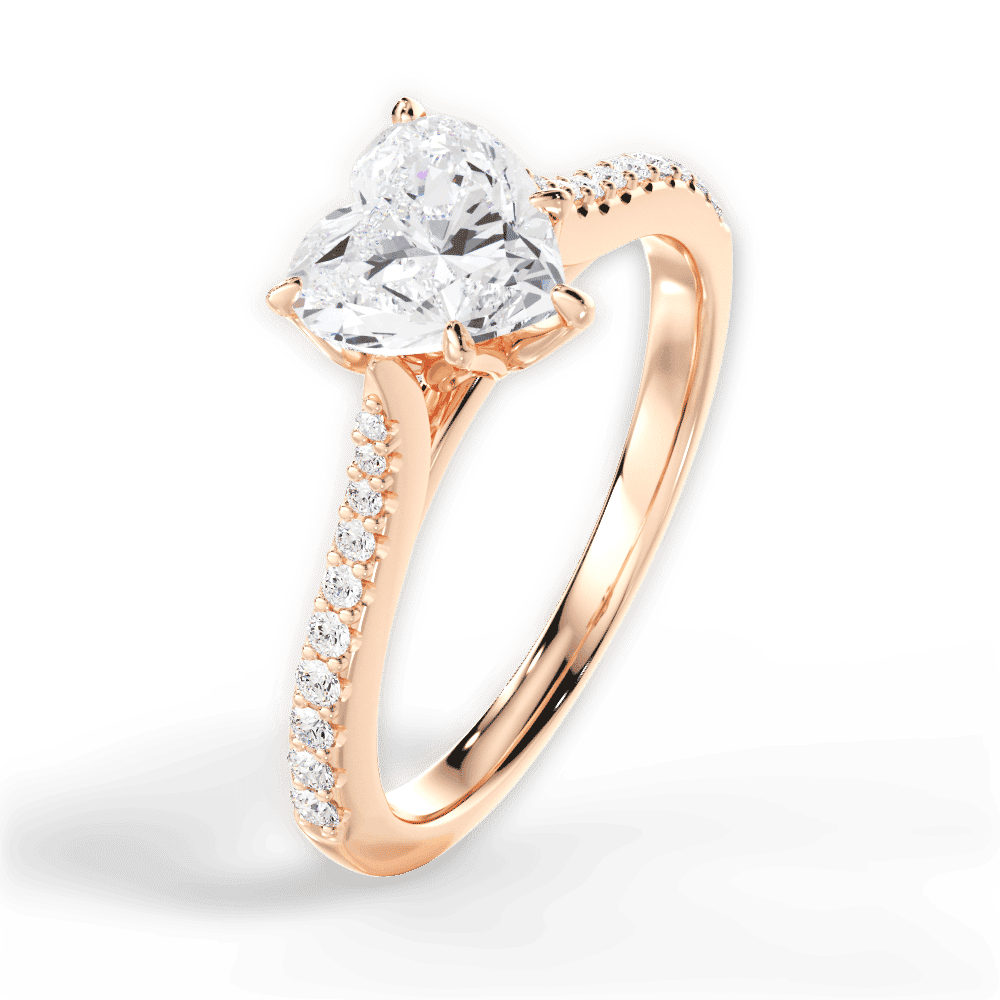 14kt Rose Gold/18kt Rose Gold/heart/perspective