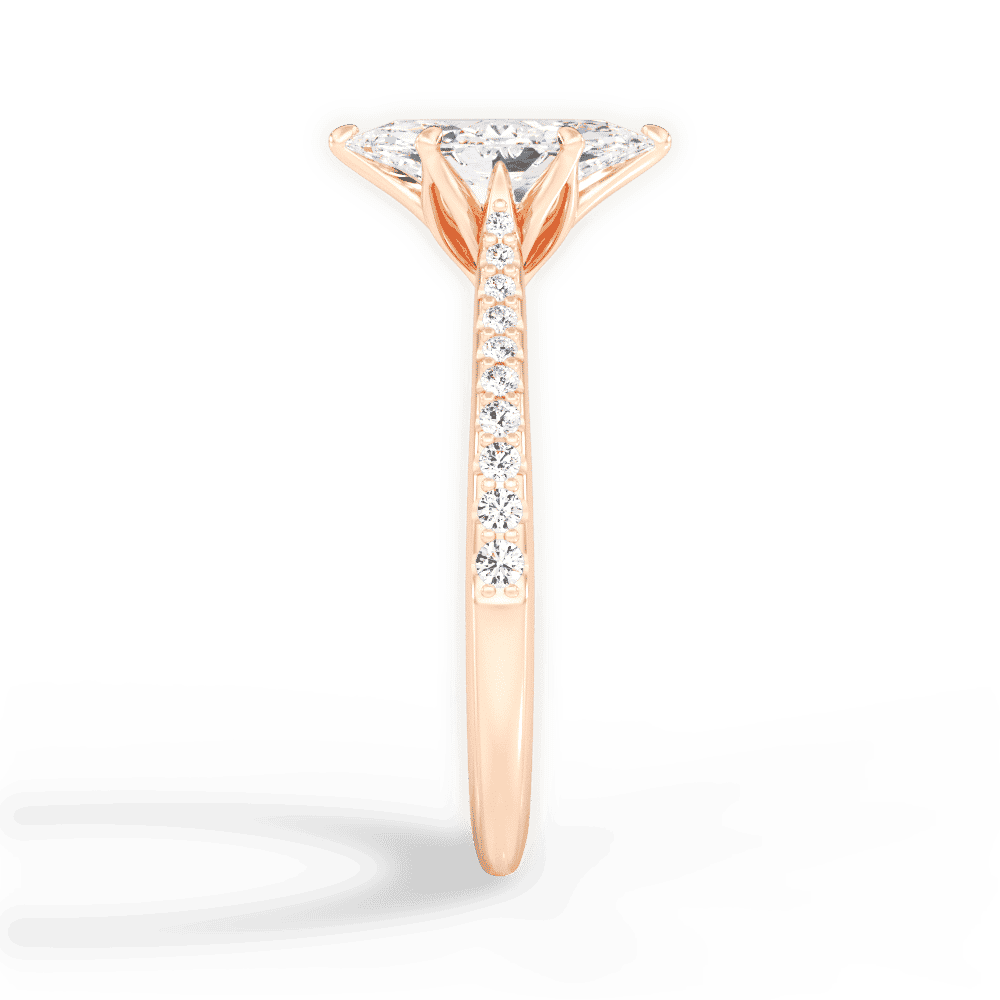 14kt Rose Gold/18kt Rose Gold/marquise/side
