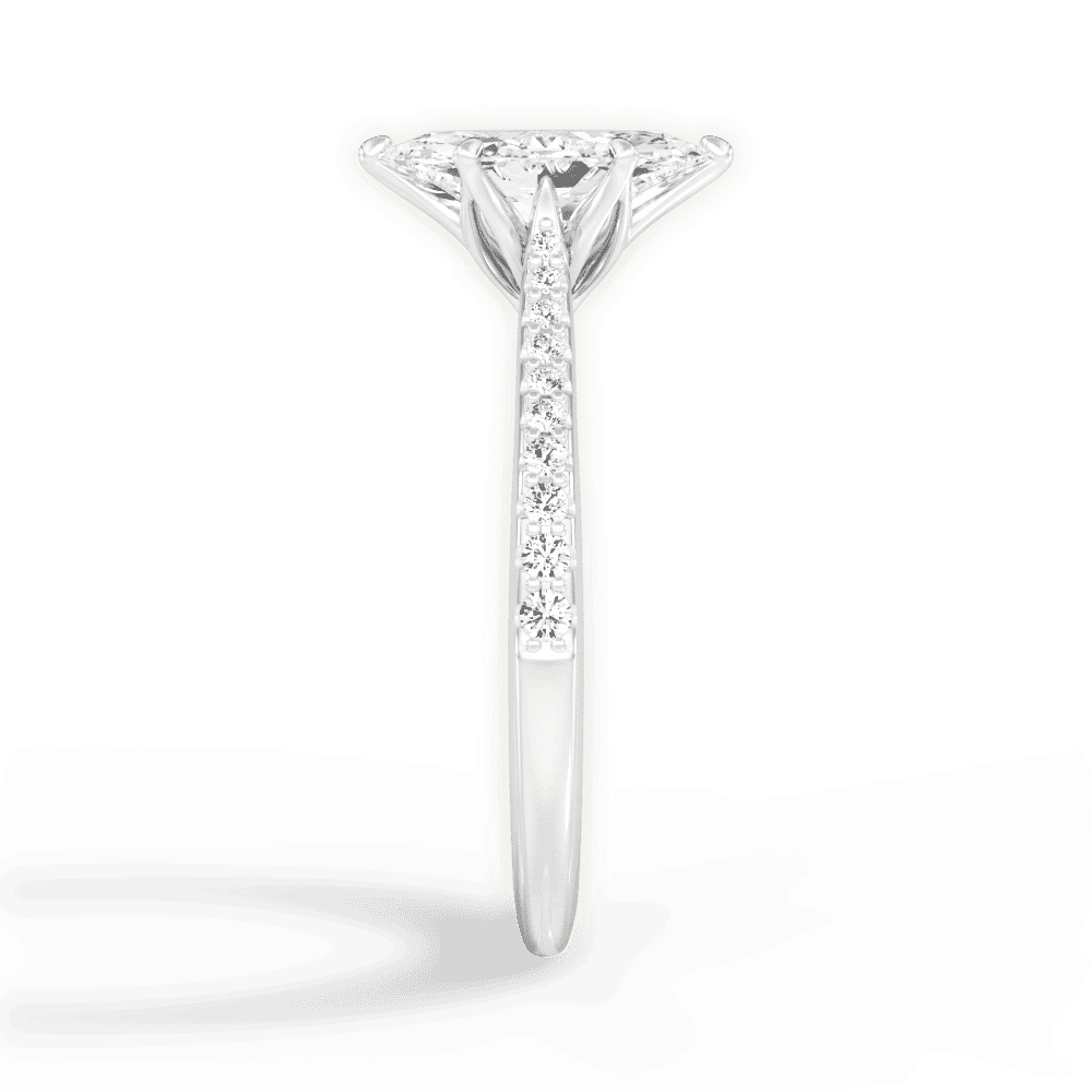 14kt White Gold/18kt White Gold/Platinum/marquise/side