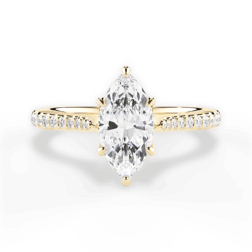 14kt Yellow Gold/18kt Yellow Gold/marquise/top