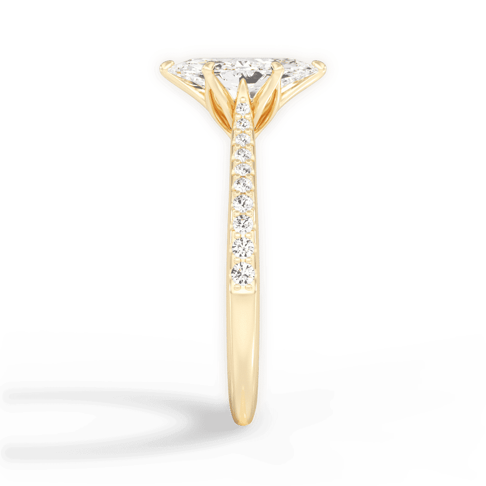 14kt Yellow Gold/18kt Yellow Gold/marquise/side