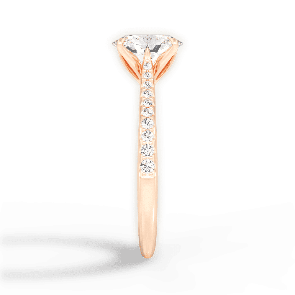 14kt Rose Gold/18kt Rose Gold/oval/side