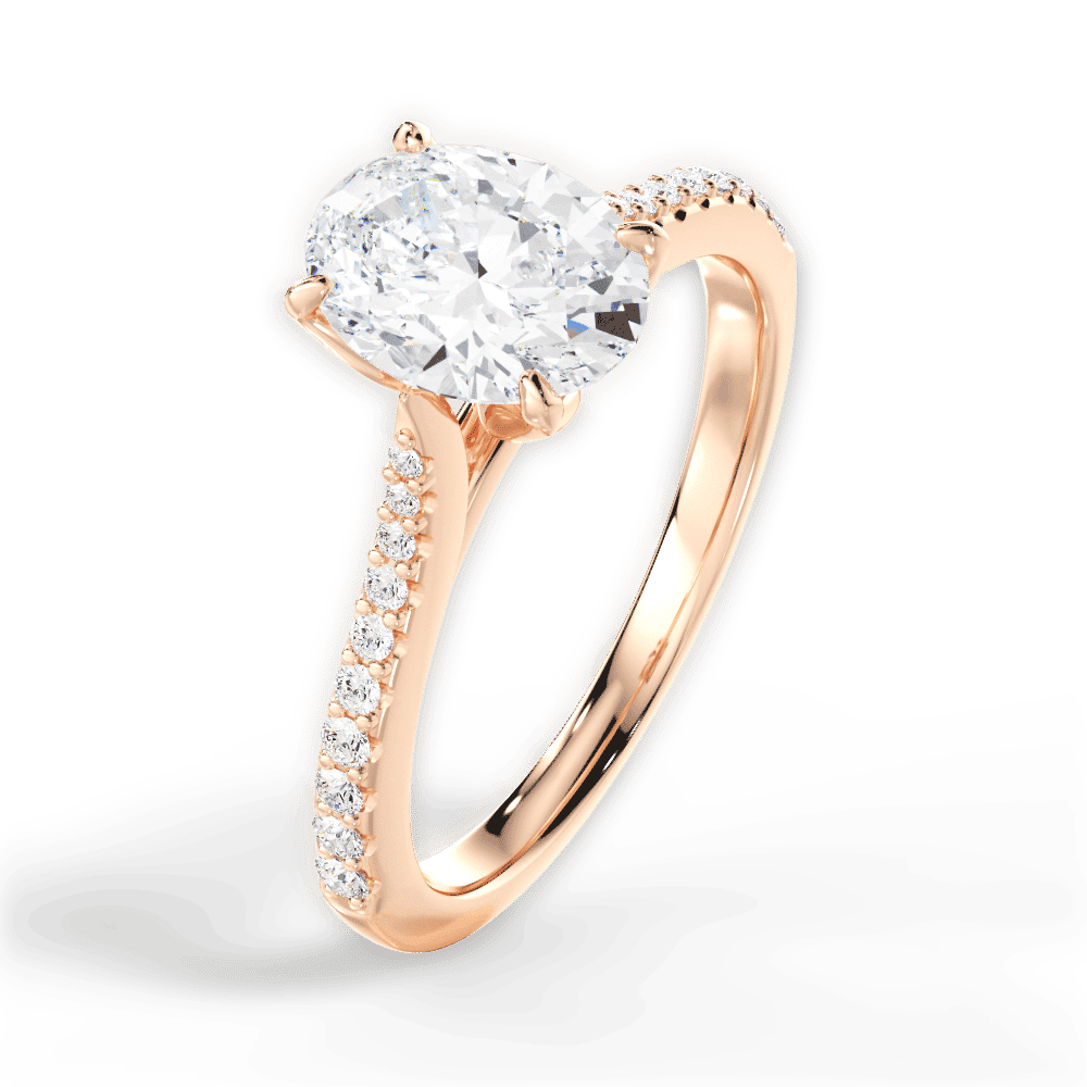 14kt Rose Gold/18kt Rose Gold/oval/perspective