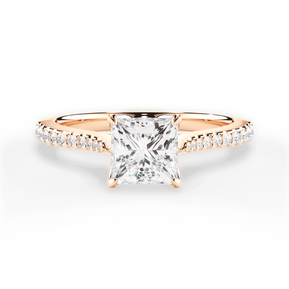 14kt Rose Gold/18kt Rose Gold/princess/top