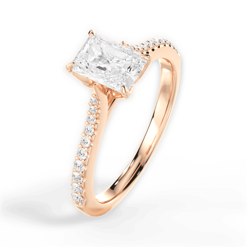 14kt Rose Gold/18kt Rose Gold/radiant/perspective