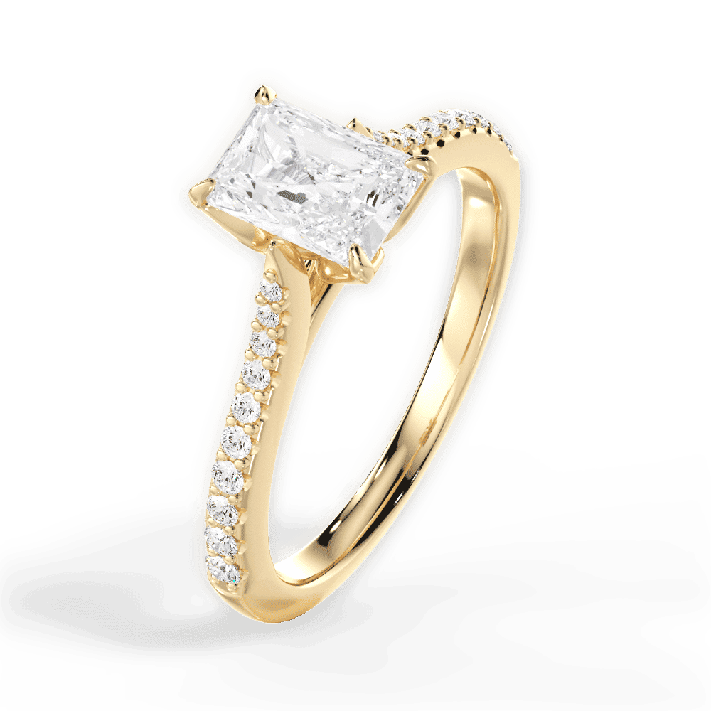14kt Yellow Gold/18kt Yellow Gold/radiant/perspective