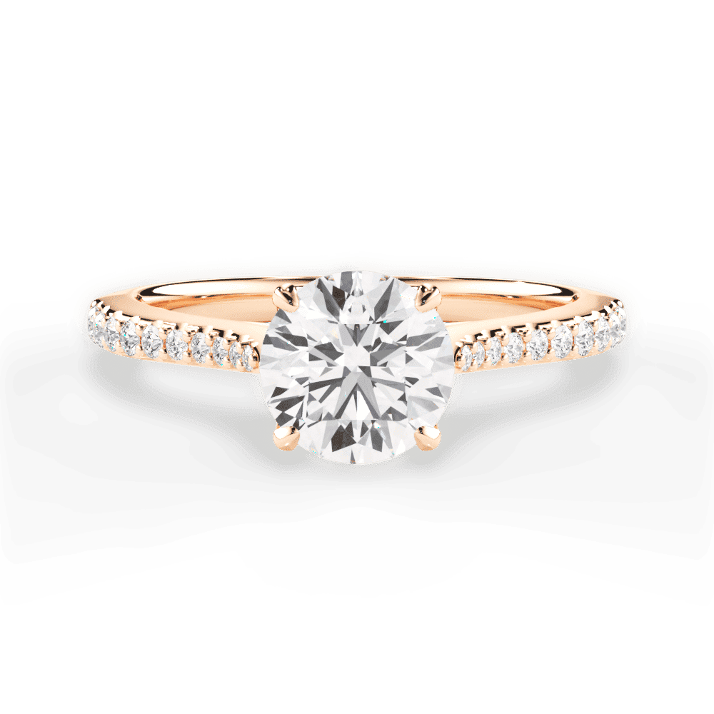 14kt Rose Gold/18kt Rose Gold/round/top