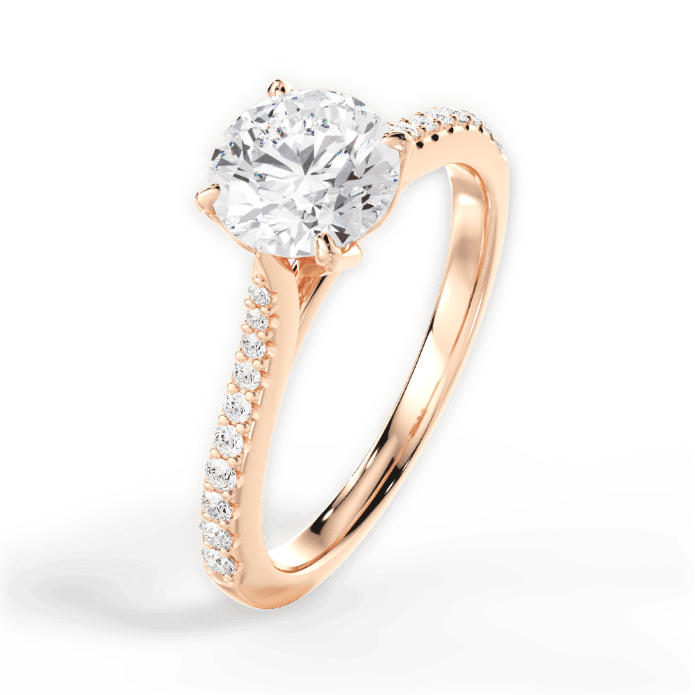 14kt Rose Gold/18kt Rose Gold/round/perspective