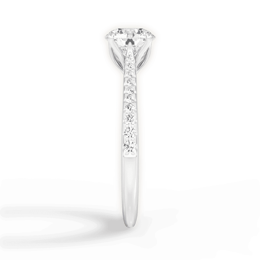 14kt White Gold/18kt White Gold/Platinum/round/side