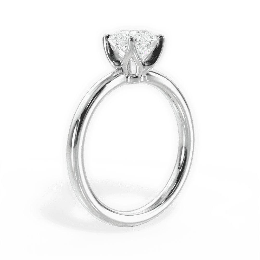14kt White Gold/18kt White Gold/Platinum/asscher/front