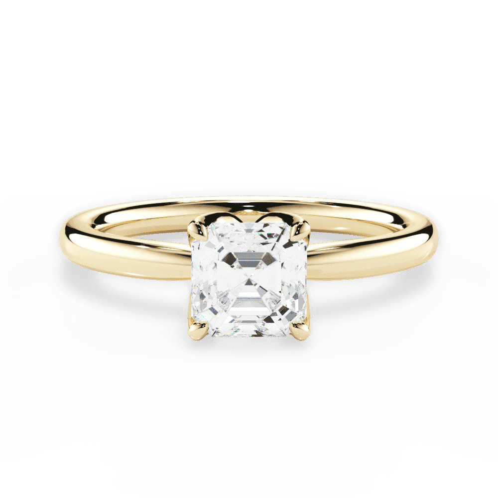 14kt Yellow Gold/18kt Yellow Gold/asscher/top
