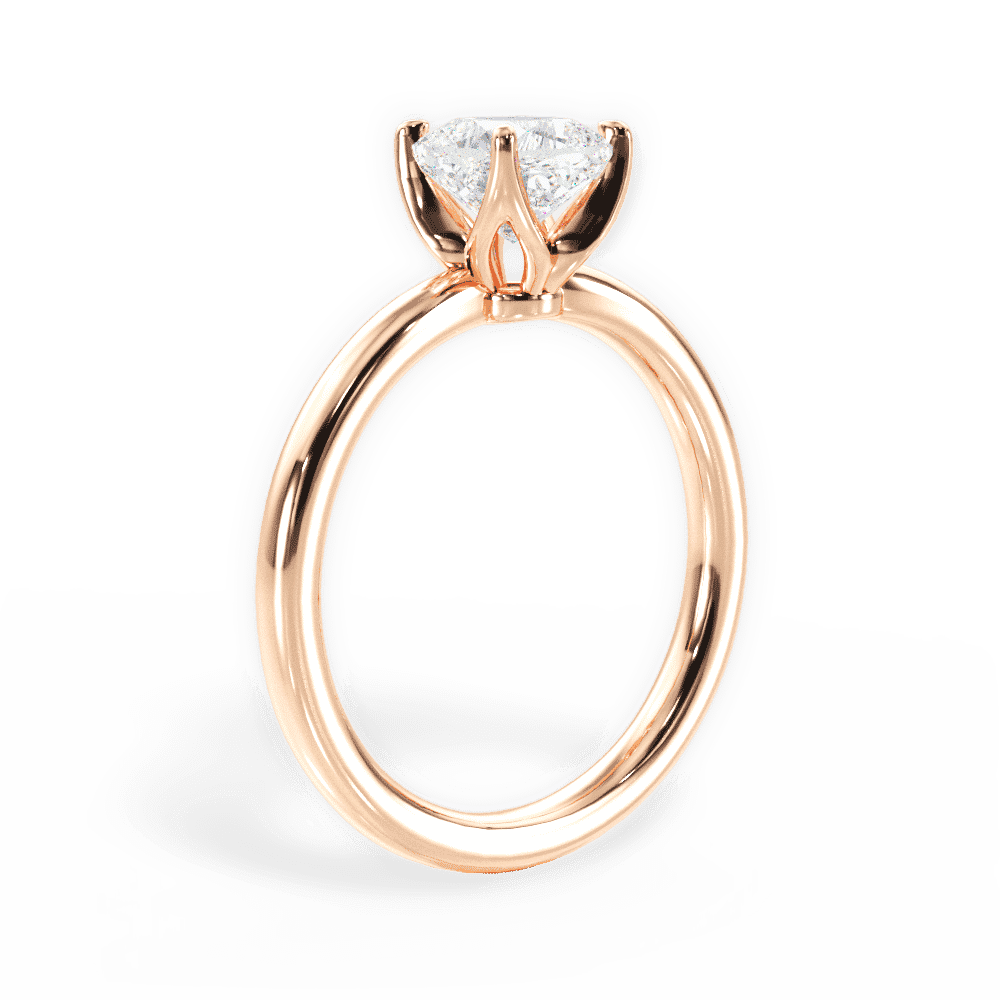 14kt Rose Gold/18kt Rose Gold/cushion/front