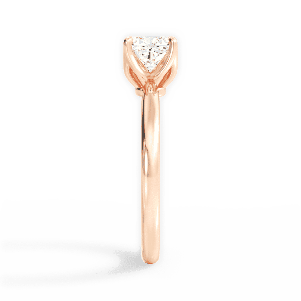 14kt Rose Gold/18kt Rose Gold/cushion/side
